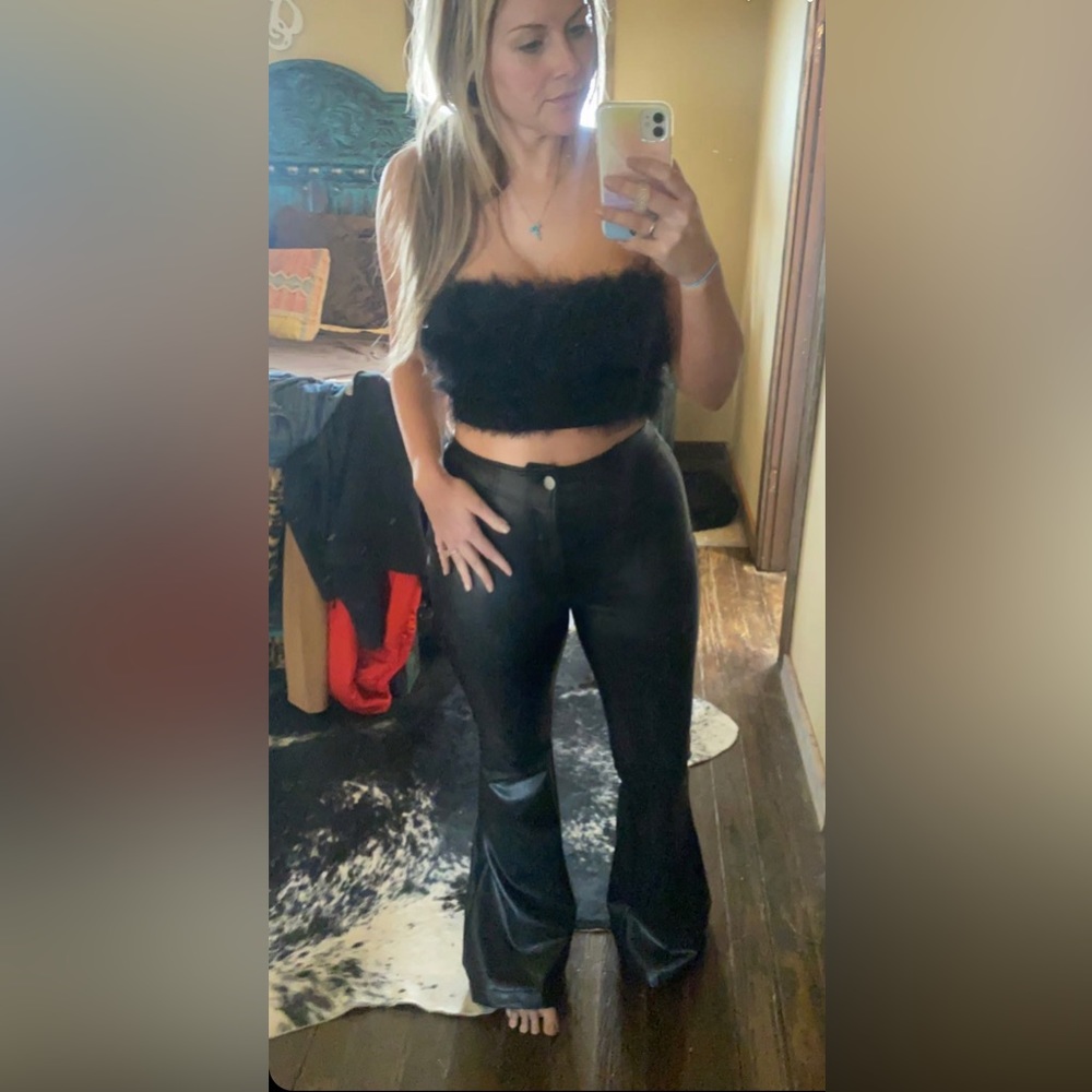 Black leather pants